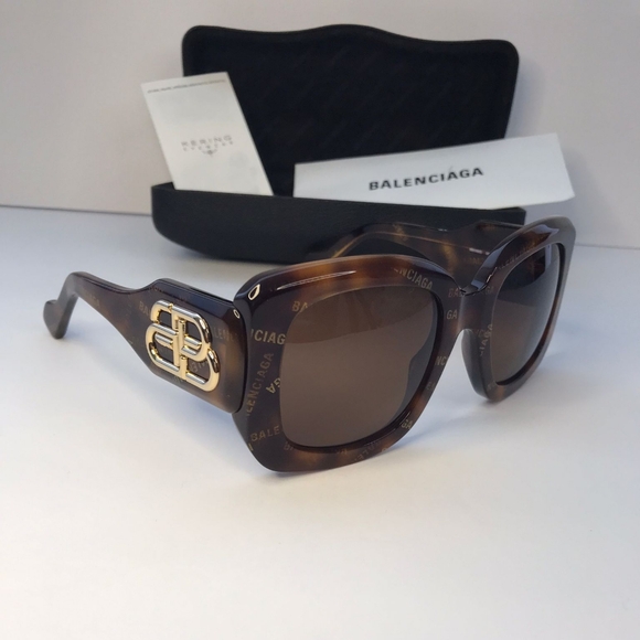 💯 Original  BALENCIAGA BB0069S 007 Oversized  Sunglasses - Picture 5 of 12